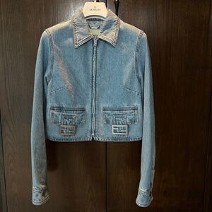 Authentic Fendi Perfect Baguette Denim Jacket Size IT36